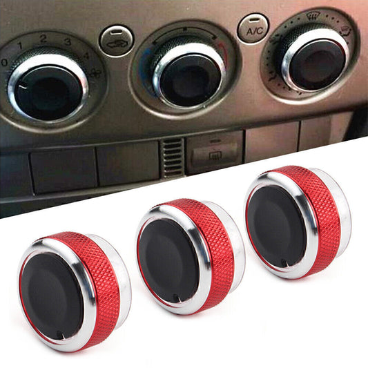 3x Air Conditioner Switch Knob Button Red for Ford Focus MK2 MK3 Mondeo C/S-max