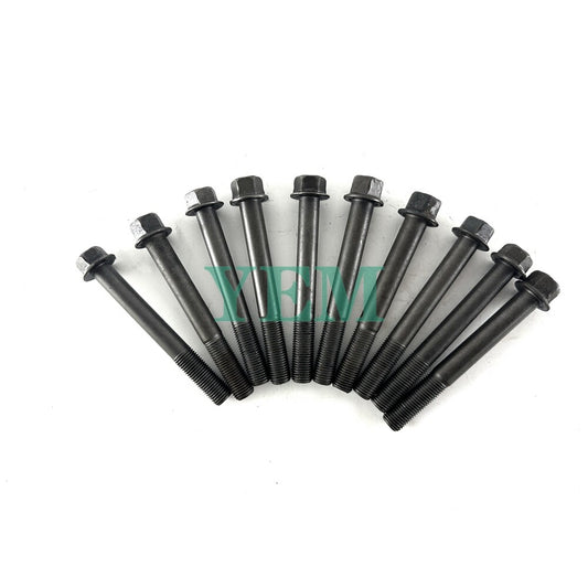 1 Set Engine Head Bolt 10pcs For Yanmar 2TNE66 Engine 2TNE66 Cylinder Head Bolt