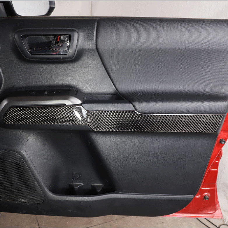 Carbon Fiber Interior Door Molding Strip Decor Trim for Toyota Tacoma 2016-2023