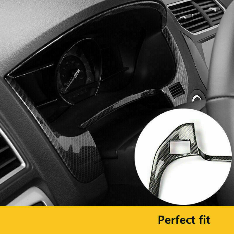 for Ford Explorer 2011-2019 Carbon Fiber Inner Instrument Dash Frame Cover Trim