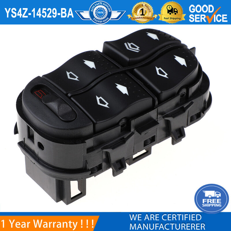 Master Power Window Switch Driver Left Side LH for 2000-07 for Ford Focus 4-Door New