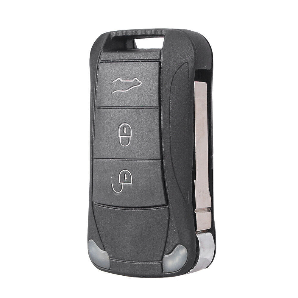 3-Buttons With Panic Remote Shell Fob Key Case Fit for Porsche for Cayenne 2003-11 10