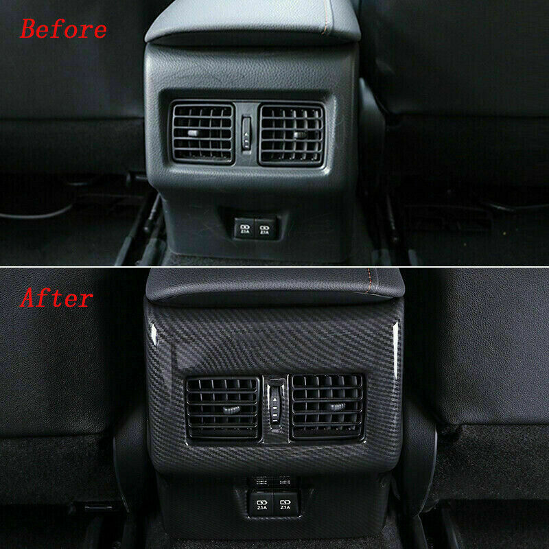 for Toyota for Camry 2018-2023 Carbon Fiber Interior Rear Air Outlet Vent Cover Trim