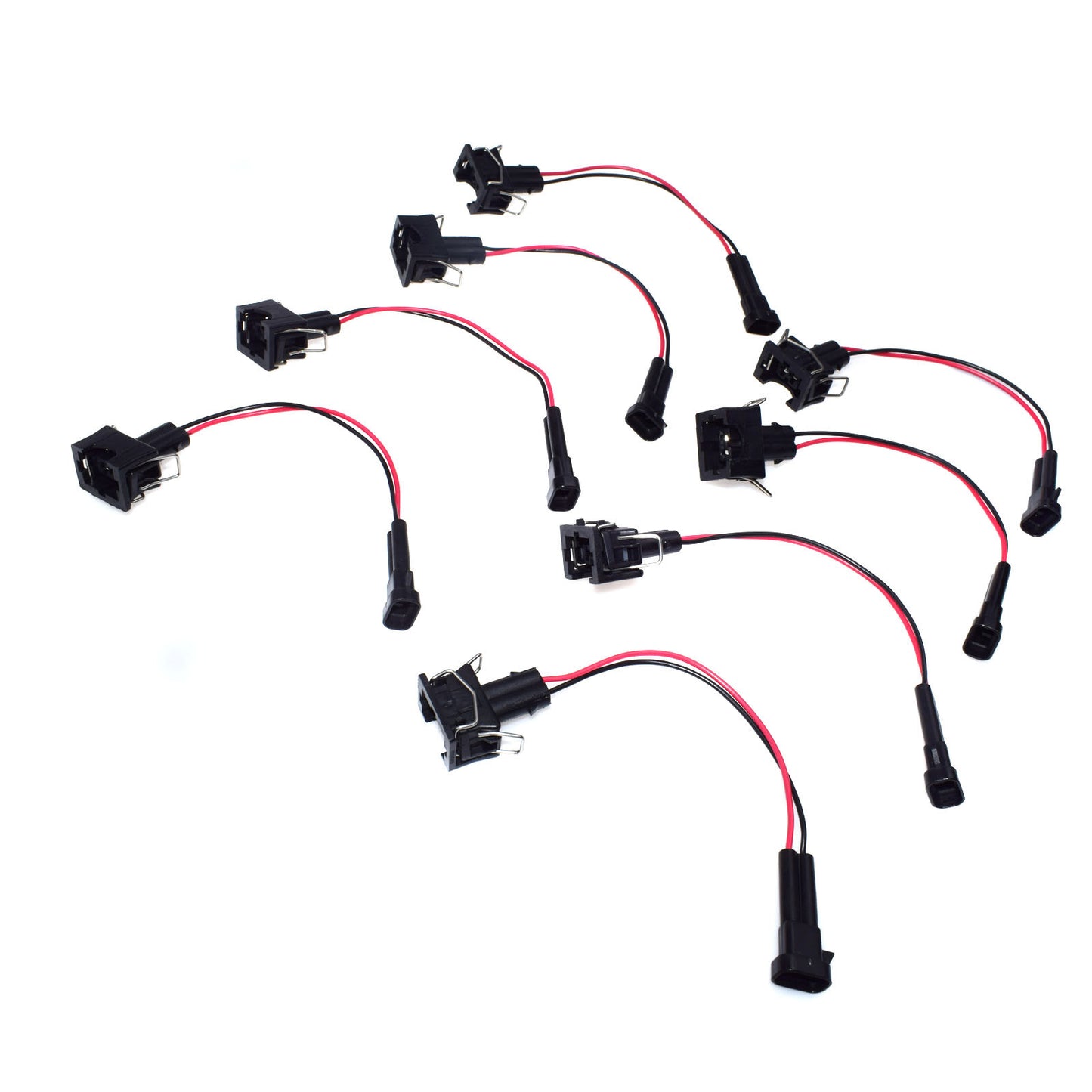 8X Injector Adapters For LQ4, LQ9 4.8 5.3 6.0 Wire Harness to LS1 LS6 LT1 EV1