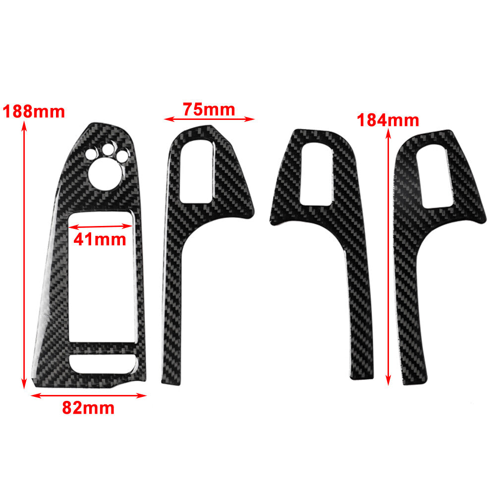 Fit for Audi A4 B8 2008-2014 2015 4 PCS Interior Door Armrest Buttom Cover Trim