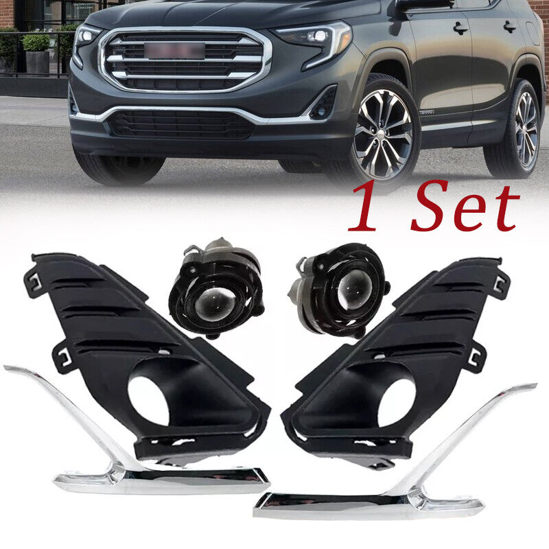 Fog light kit for GimCiss Terrain 2018 - 20 with chrome trim bezel frame