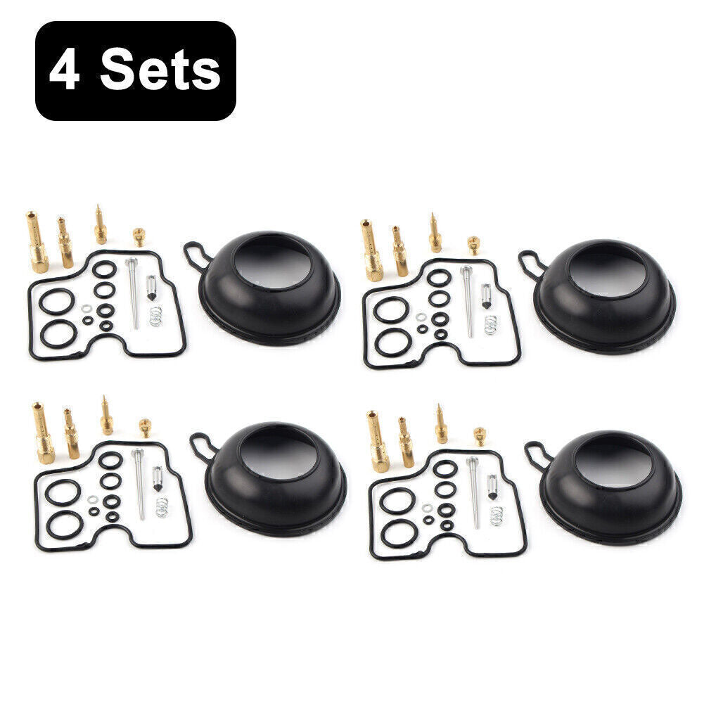 4 Sets Carburetor Rebuild Kit Plunger Vacuum Diaphrag Fit for Honda CB400SF NC31