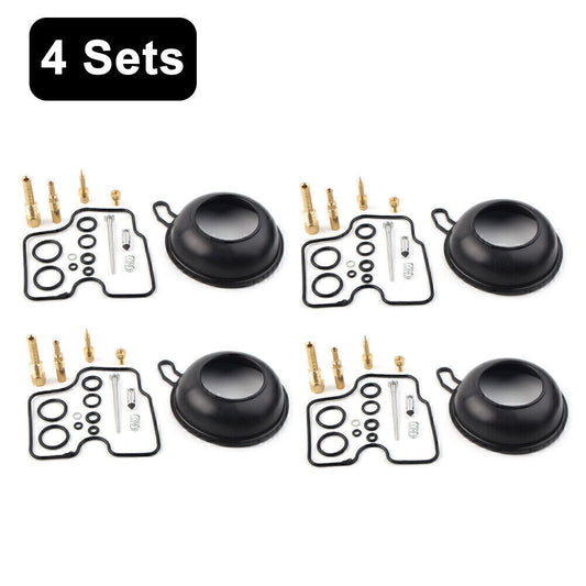 4 Sets Carburetor Rebuild Kit Plunger Vacuum Diaphrag Fit for Honda CB400SF NC31