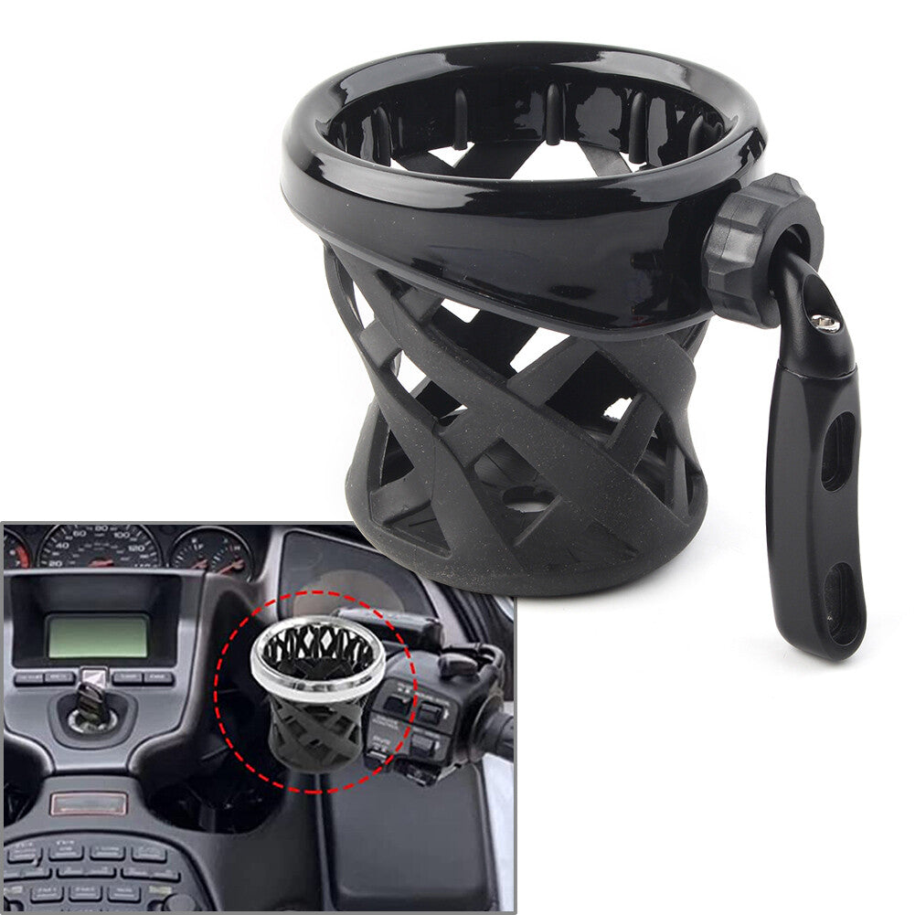 Handlebar Cup Holder Drink W/ Mesh Basket Mount for Honda Goldwing GL1800 Black