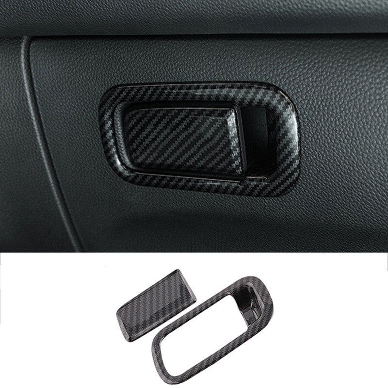 Carbon Fiber for Co -Pilot Storage Box Handle Cover Trim for Honda Accord 2018-2021