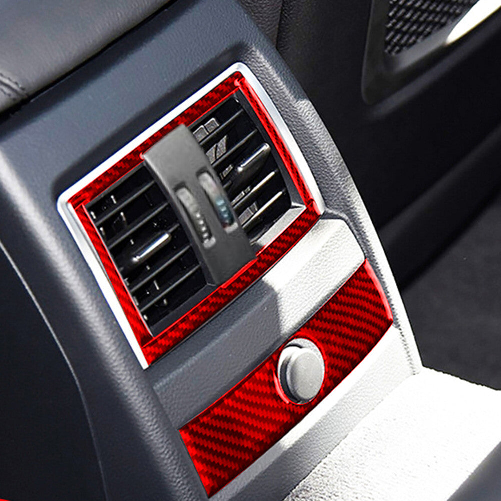 Red carbon fiber rear for seat ventilator trim is suitable for BMW 3 Series F30 F34