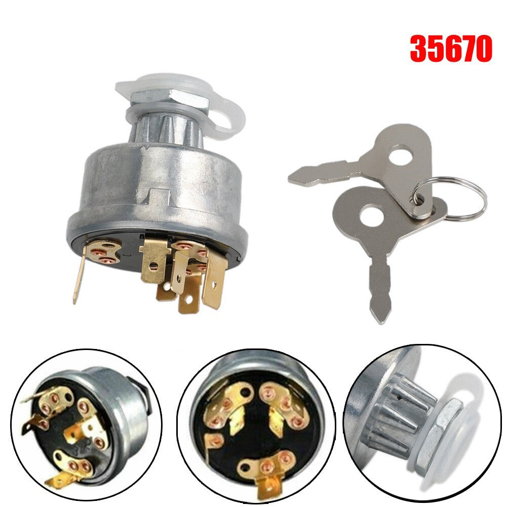 Tractor Keys Metal 12V/24V 150g 1pc 2pcs For Lucas 128SA 35670 Tractor