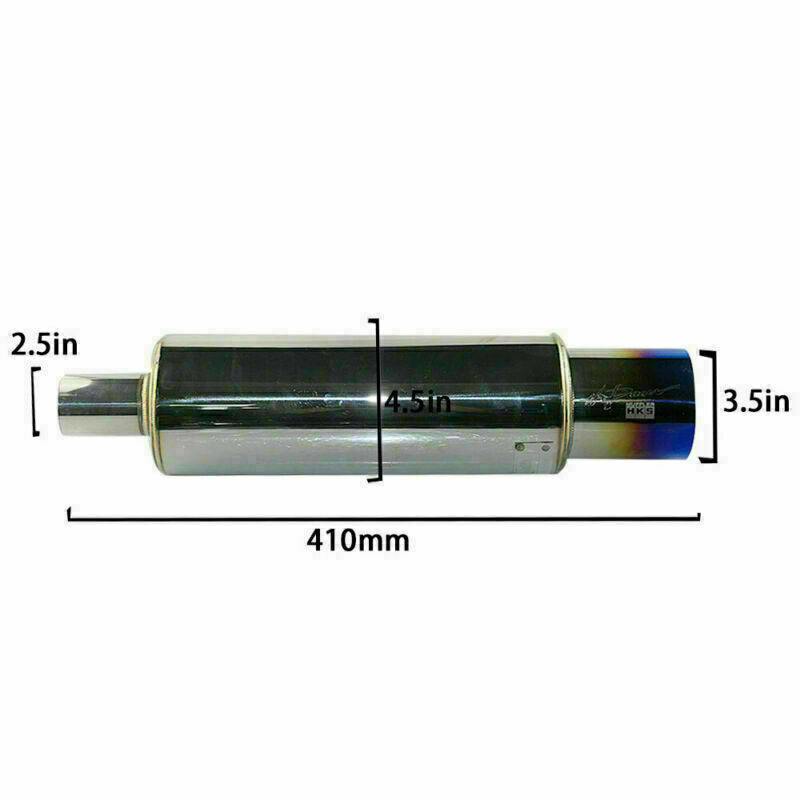 2.5 ID 3.5 OD Sport Great Sound Straight Exhaust Muffler 4.5 Muffler Tip