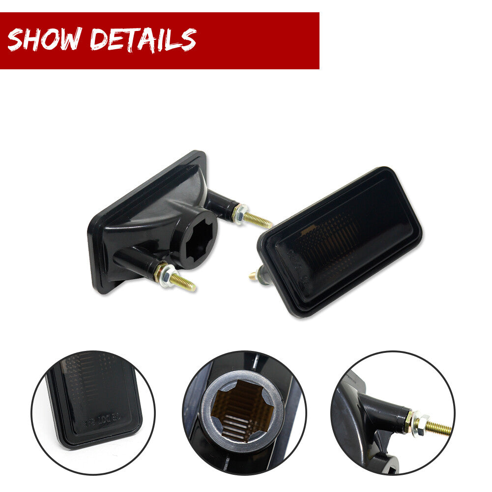 4-piece smoked F R side marker light housing for 68-69 Camaro Impala Nova for Corvette
