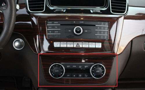 for Benz GLS GLE 2016-19 Brown Wood Grain Inner Console AC Switch Panel Trim 1P