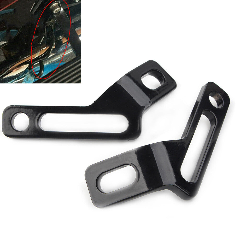 Fit for Harley Road King Electra Street Glide Black Rear Footrest Tie-Down Brackets