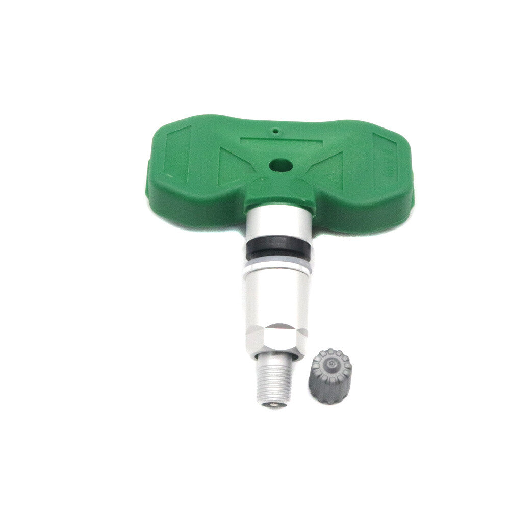 Four new green tire pressure sensors (TPMS 15268606) for GM for Cadillac CTS and for Buick for Chevrolet .
