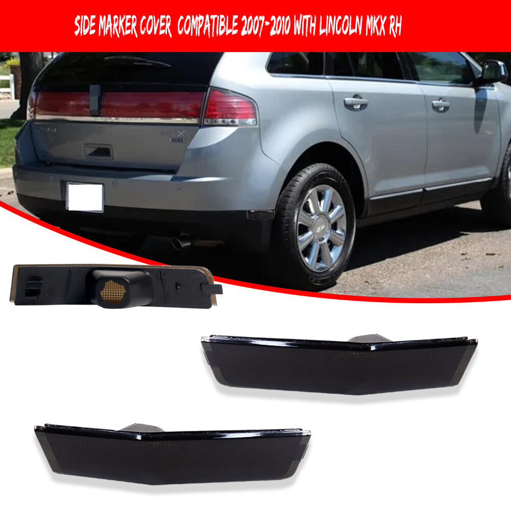 Smoked Lens Reear Bumper Fender Side Marker Light Housing for 07-10 for Lincoln MKX