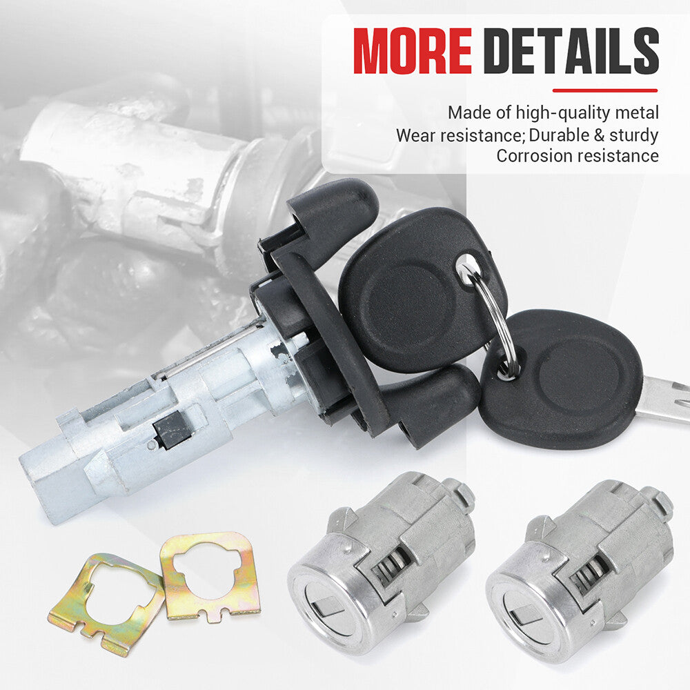 Door Lock Cylinders Ignition Switch 2 Keys for 99-00 GM 704600 702912 598007