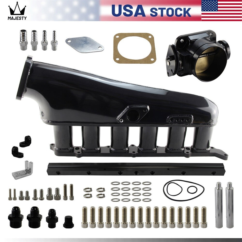 Intake Manifold Kit Throttle Body 90mm Fuel Rail for Toyota Supra Chaser 2JZ-GE