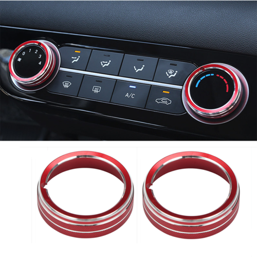 for Hyundai for Elantra 2021-2023 Red Middle Console Air Condition Knob Cover Trim2