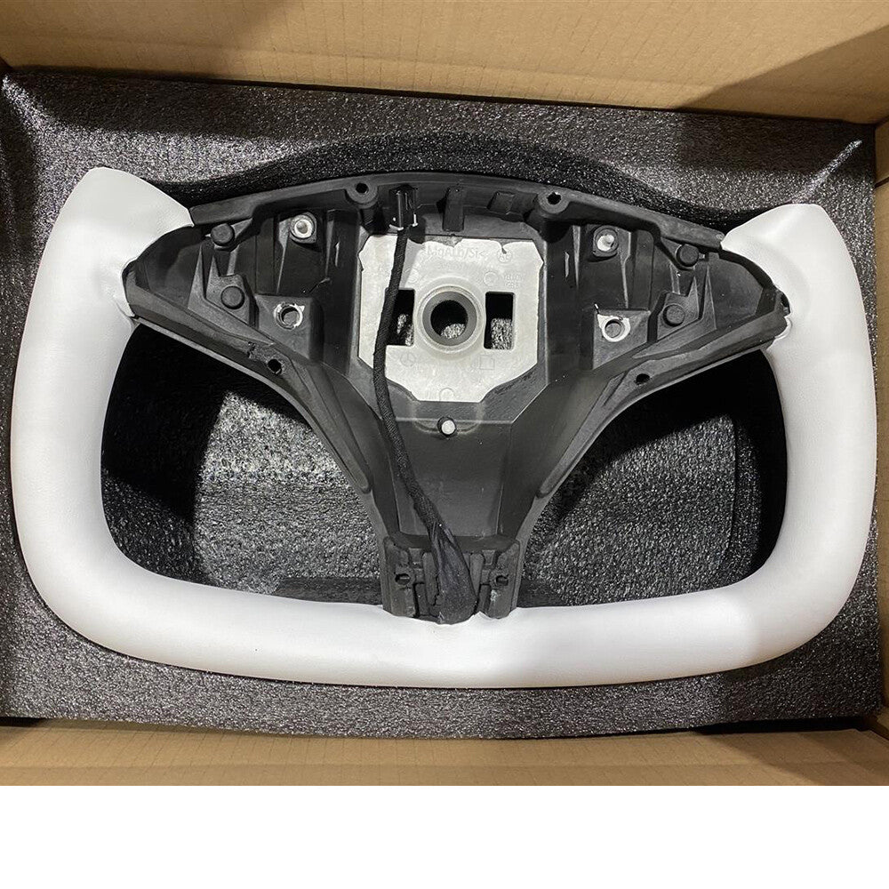 Steering Wheel Carbon Fiber for Tesla Model X/S 2014-2023 Heated Leather