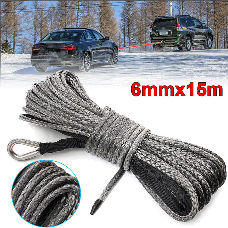 All-Terrain Vehicle (UTV) 5000-5700 lb 50 ft Nylon Synthetic Fiber Winch Cable Rope Accessories