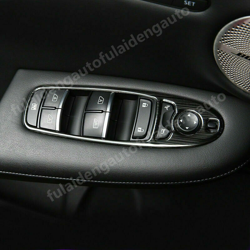 for Infiniti QX50 2019-2024 Black Inner Window Lifter Switch Panel Decor Cover