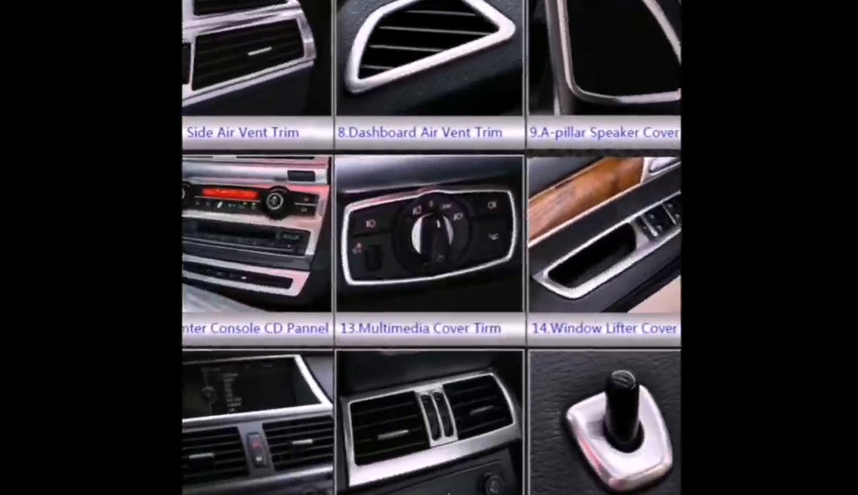 4Pcs Stainless for BMW X5 X6 E70 E71 Car Interior Door Speaker Rings Cover Trim