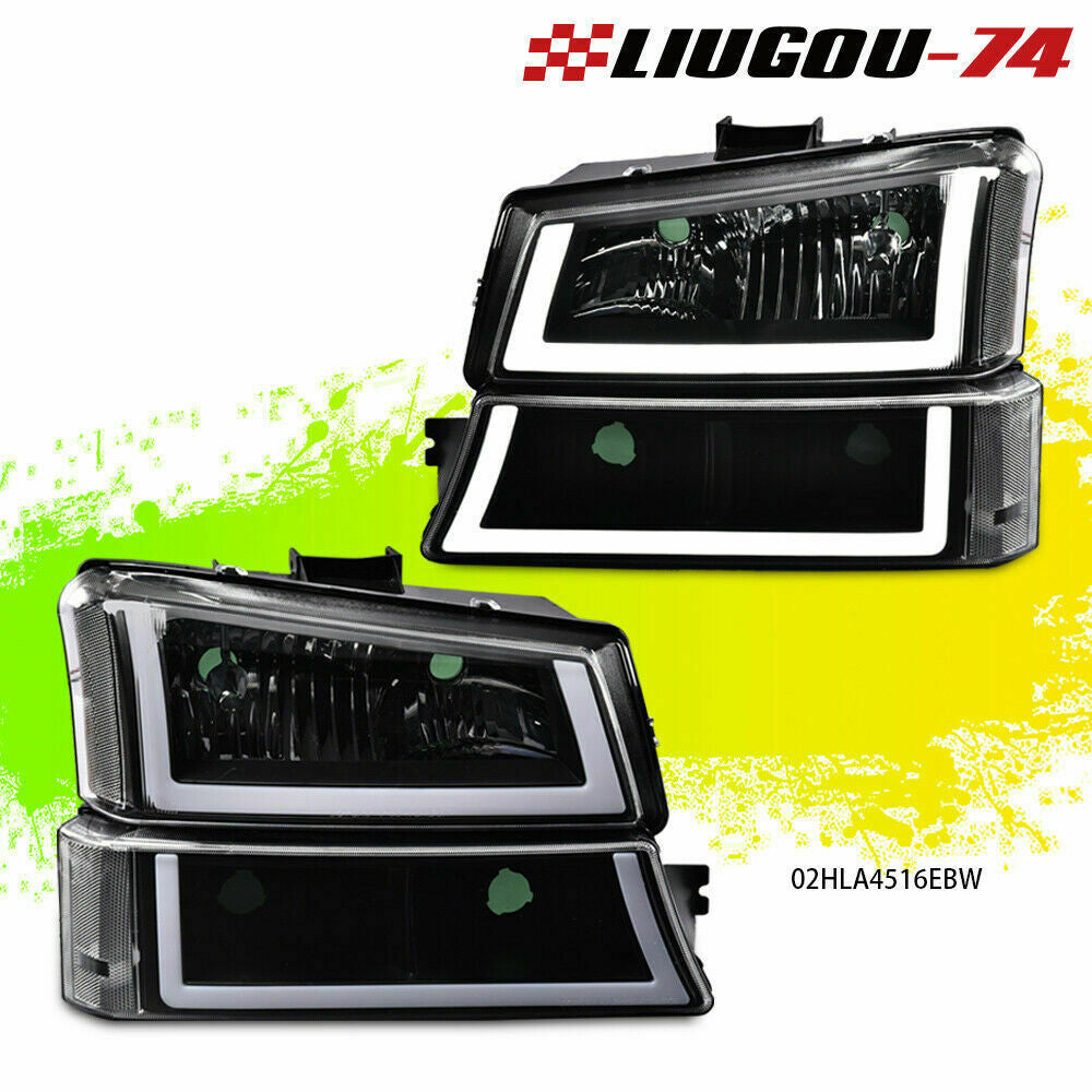 2 pieces for 2003-2007 Silverado, black housing, new headlights, turn signals, bumper, and LED DRLs.