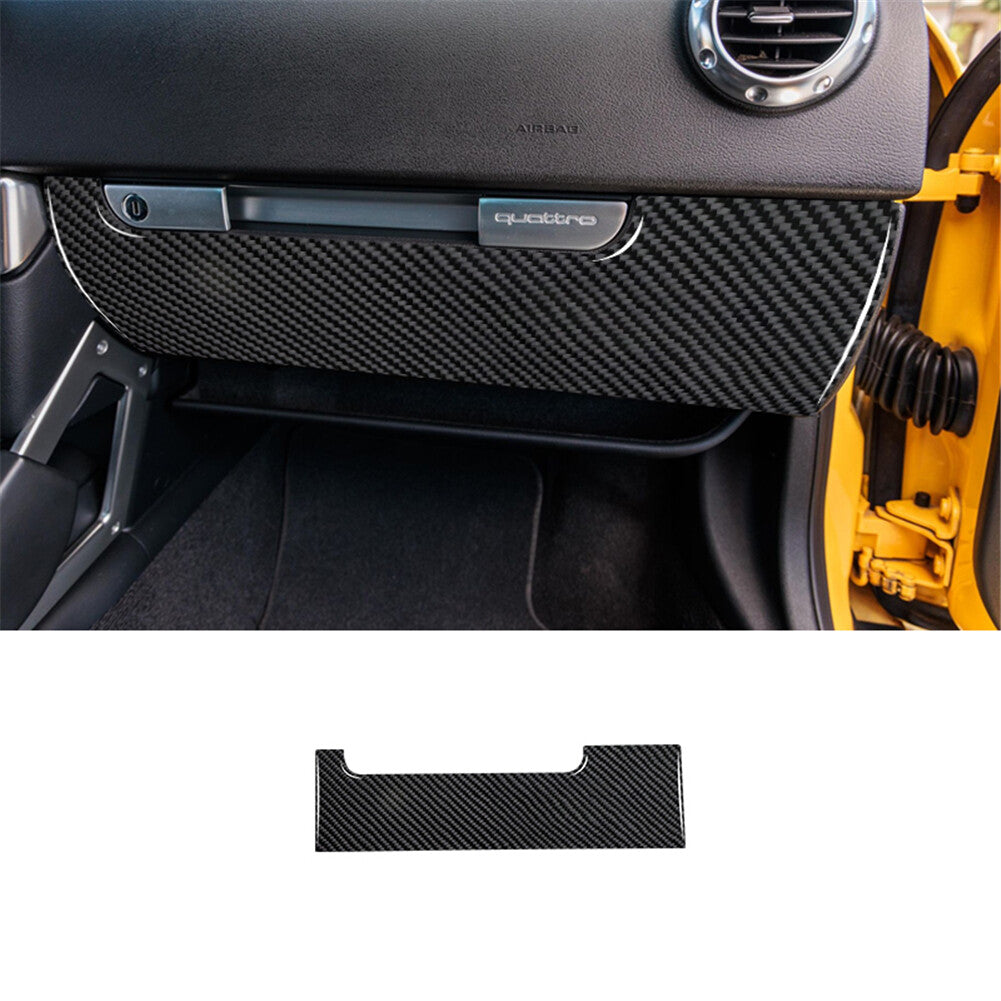Carbon Fiber Passenger Glove Box Panel Cover Trim for Audi TT 8N 2001-2006