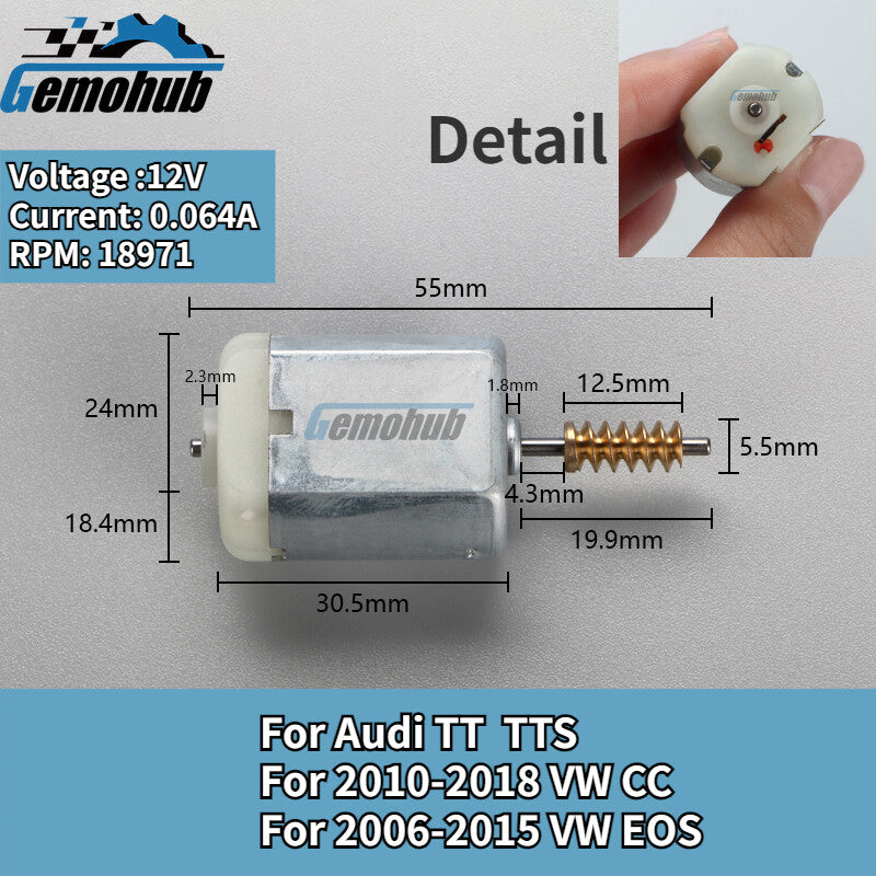 Mirror FOLDING Motor Replace for 2013-2019 for Renault Captur Clio IV, for Skoda Rapid