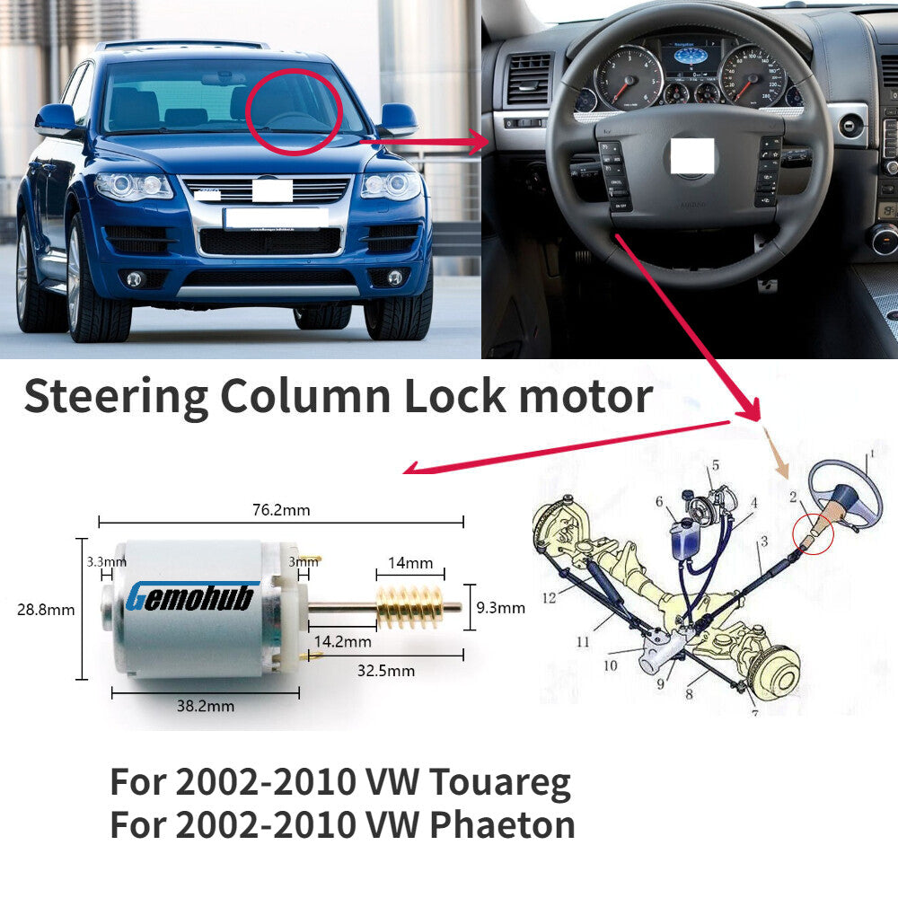 New Steering Wheel Column Lock motor for 2002-2010 for Volkswagen Touareg for VW Phaeton