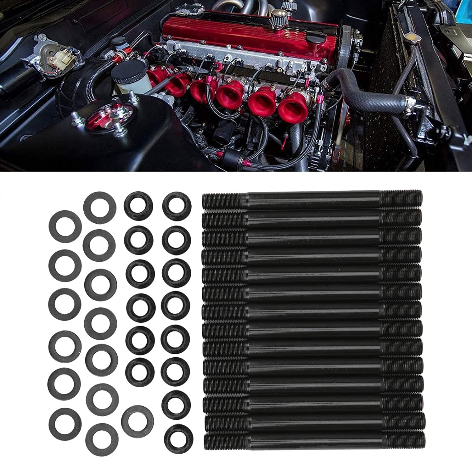 Cylinder Head Stud Kit for Nissan RB25 RB25DE RB25DET RB20DET RB20DE 2024301