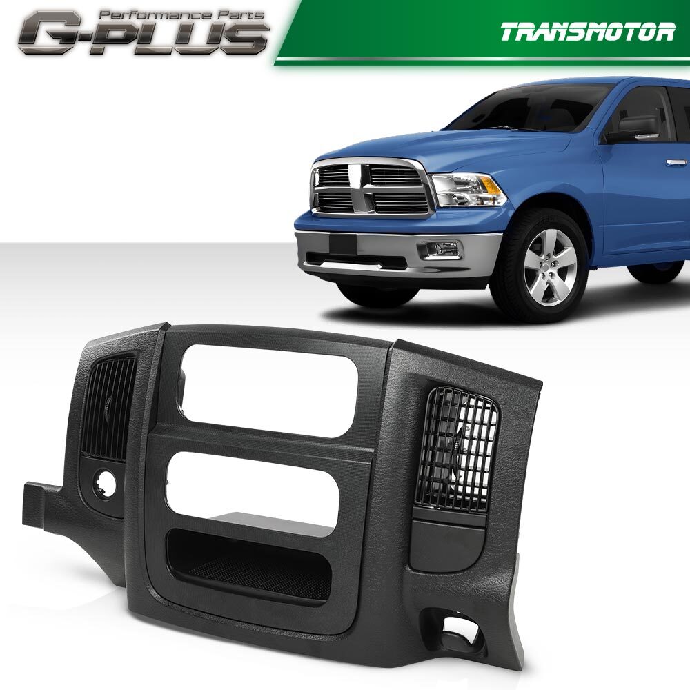 Fit 02-05 for Ram 1500 Center Dash Trim Bezel Radio Surround Panel Vents Slate Black