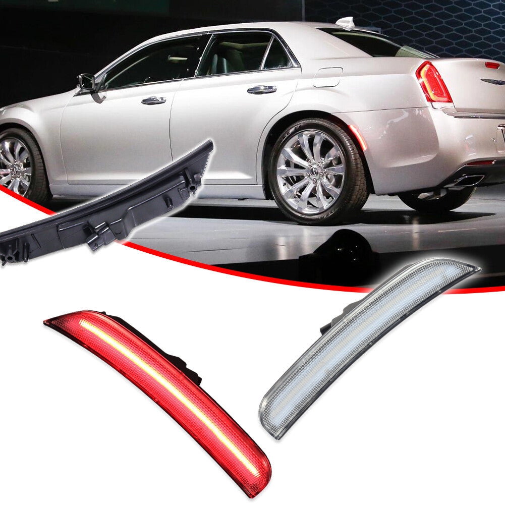 Clear lens with red LED rear marker light for 2015-2023 for Chrysler 300 300C