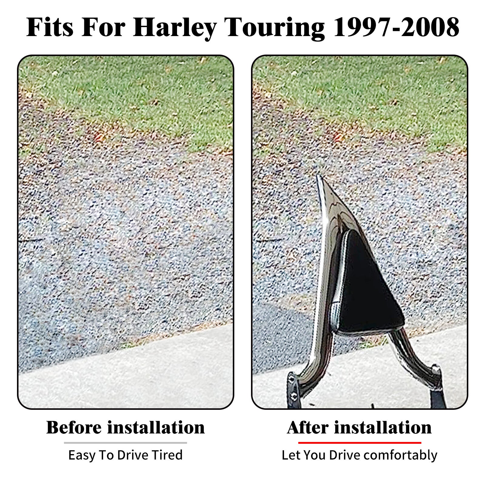 Chrome Detachable Backrest Sissy Bar for Harley Touring Electra Road Glide 97-08