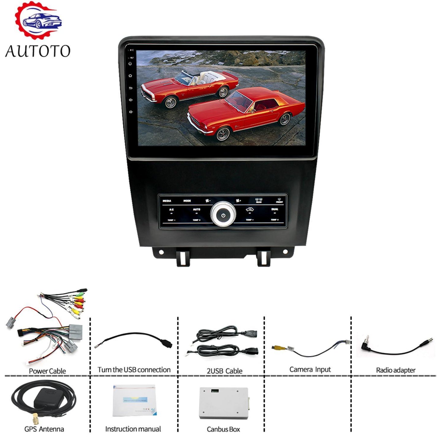 Fit for Ford for Mustang 2010-2014 10 32G Android Car Radio Stereo Carplay GPS Navi