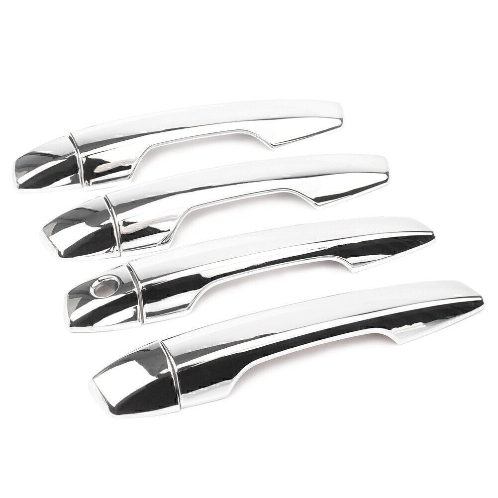 8pcs Door Handle Cover Trim w/ for Smart Holes Chrome for Mitsubishi Eclipse Cross 18