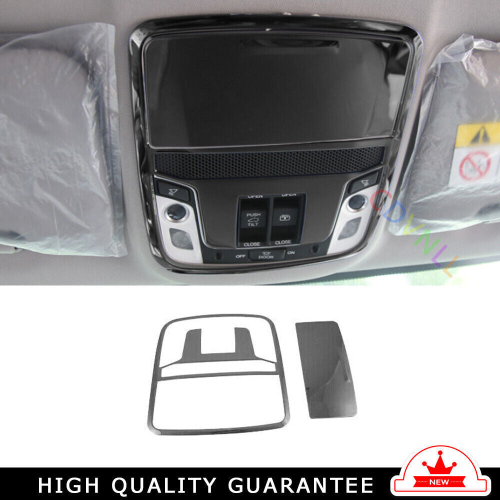 Front Reading Lamp Frame Cover Trim for Honda CRV CR-V 2017-2022 Black Titanium