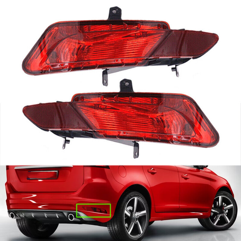 Rear Bumper Reflector Fog Light Brake Lamp Parking Pair for Volvo XC60 2014-2017