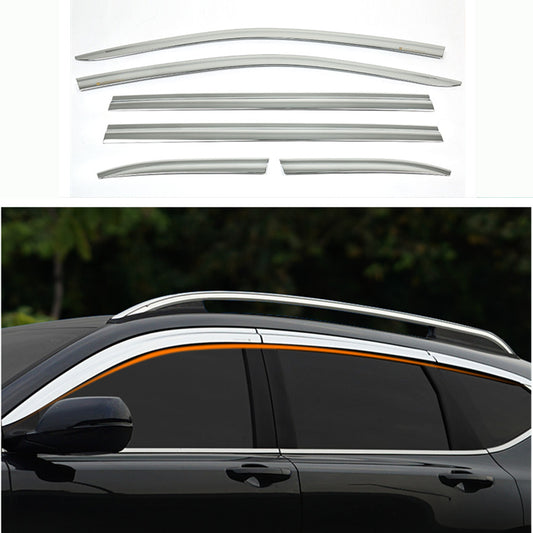 6Pcs for Honda CR-V CRV 2017-2022 Chrome Window Visor Vent Shades Sun Rain Guard