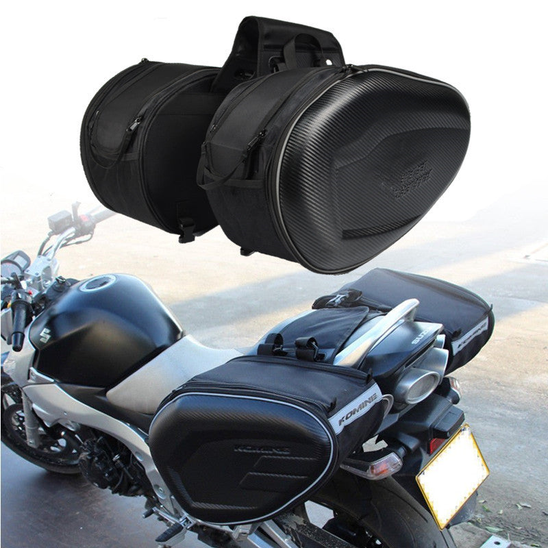 Motorcycle 2Pcs Black 18-29L Saddle Bag Luggage Storage Saddle Side Travel Box