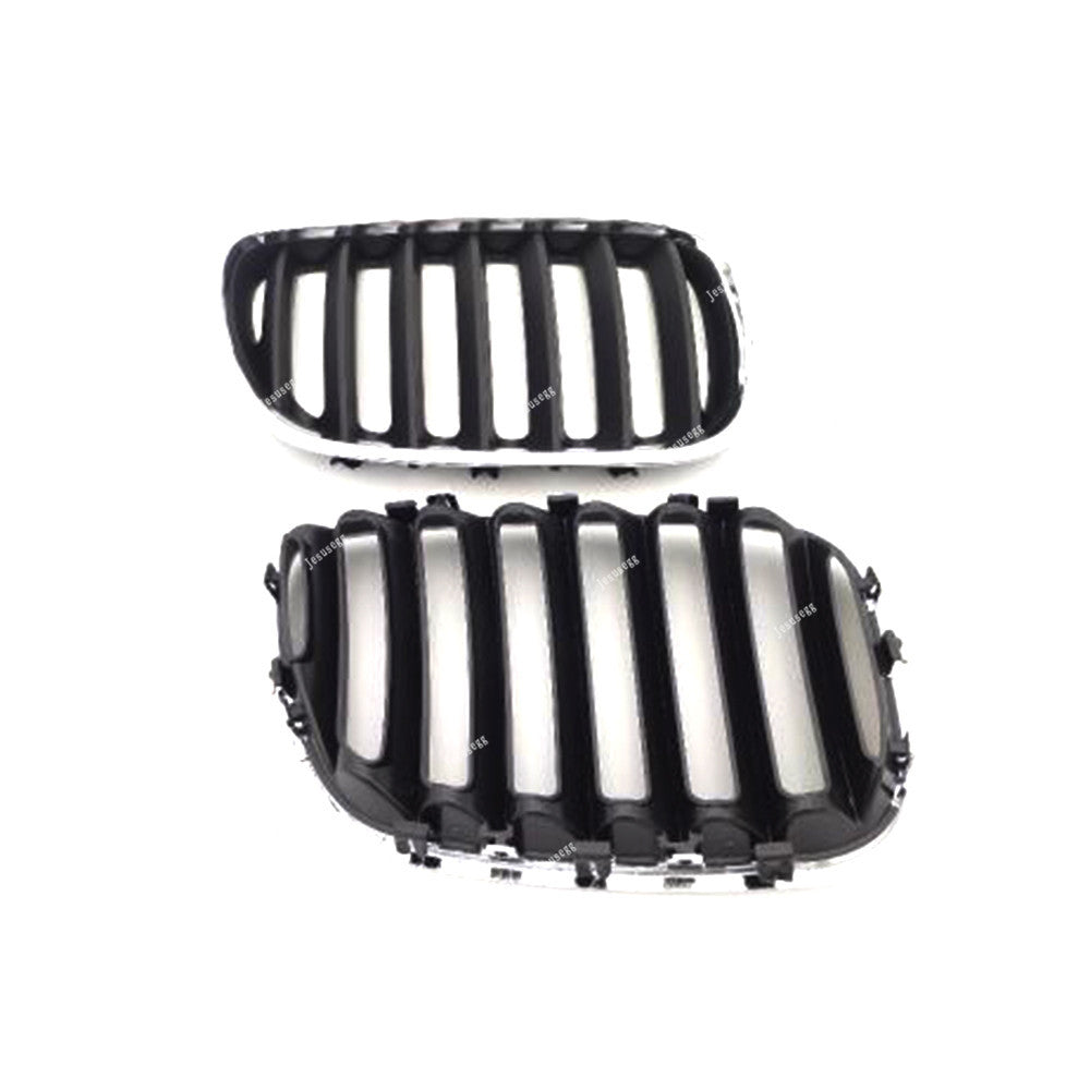 x2 Chrome Right +Left Front Kidney Center Grille Grill for BMW for X5 E53 2003-2007