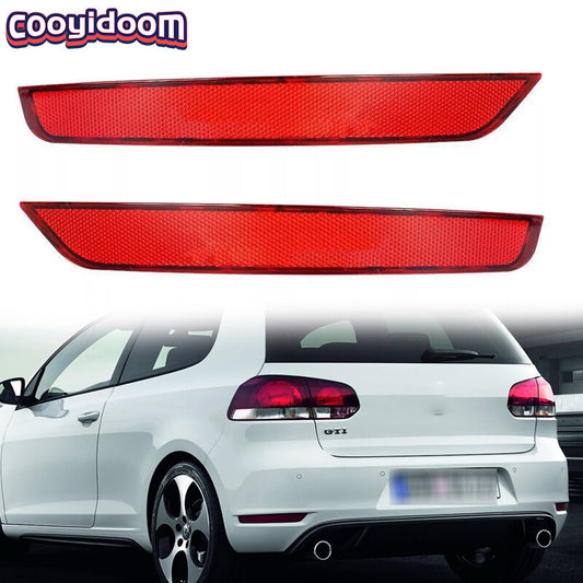 for VW for Golf VI 6 GTI GTD 2009-2013 2X Rear Bumper Cover Reflector Light
