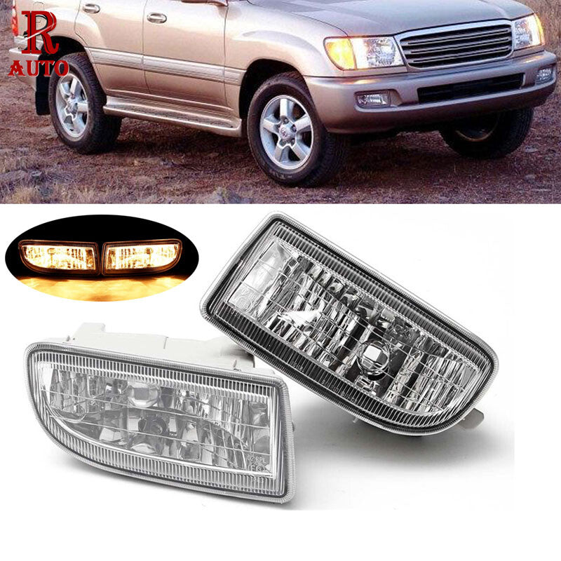 Left+Right Front Bumper Fog Light Driving Lamp for Toyota for Land Cruiser 1998-2007