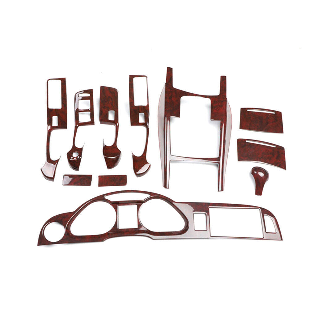for Audi A6L 2008-2011 Brown Wood Grain Interior Decoration Frame Cover Trim 11P
