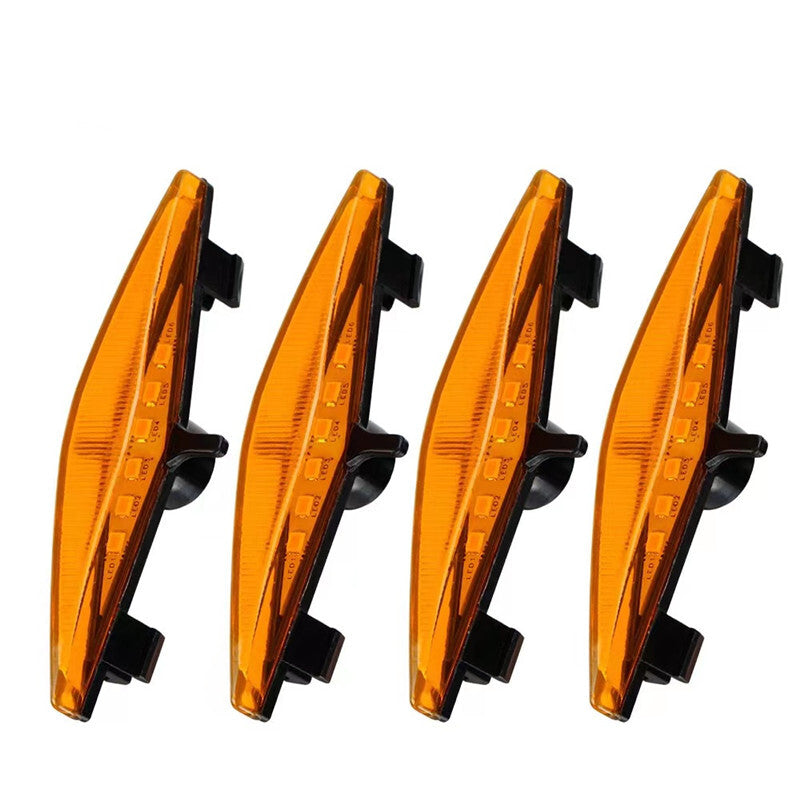 4Pcs Car DRL Amber LED Front Grille Lights Daytime Running for 14-19 4Runner