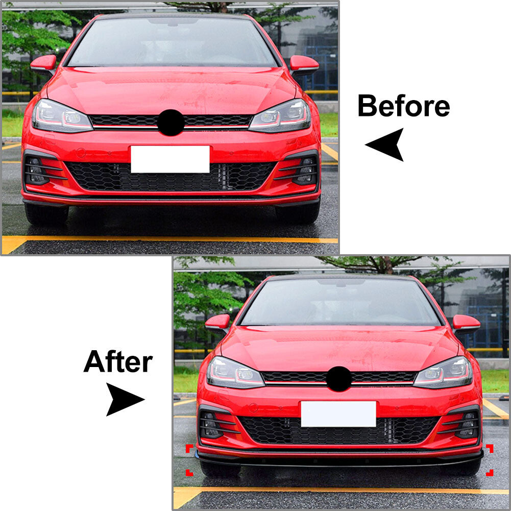 Front Bumper Spoiler Splitter Lip for VW for Golf MK7.5 R Rline 2017-2019
