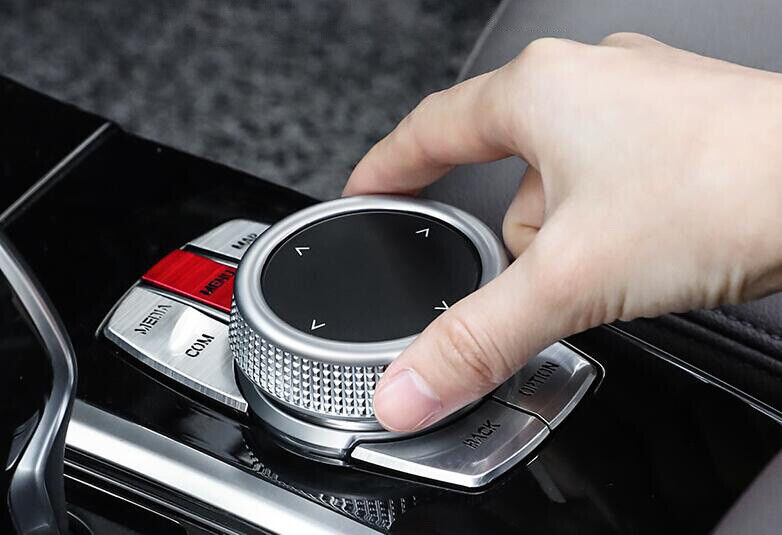 Console Multimedia for BMW 5 Series G30 2018-2022 Button Frame Trim ABS Silver